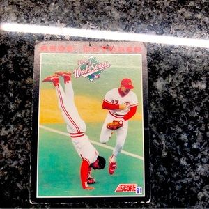 Score 1990 “Reds Win” World Series Champions #795 baseball card!!